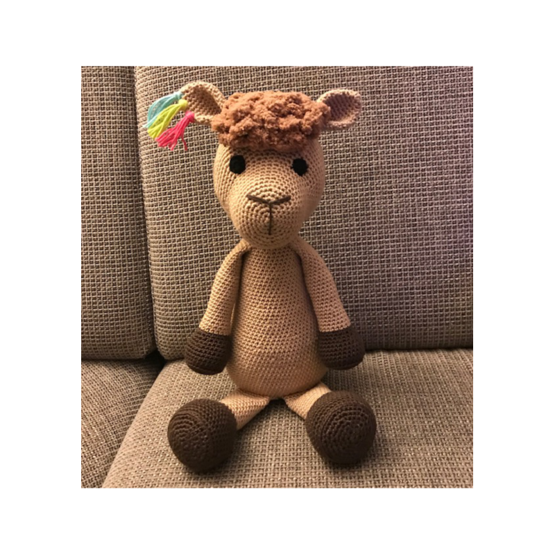 lama/ alpaca knuffel met plukjes